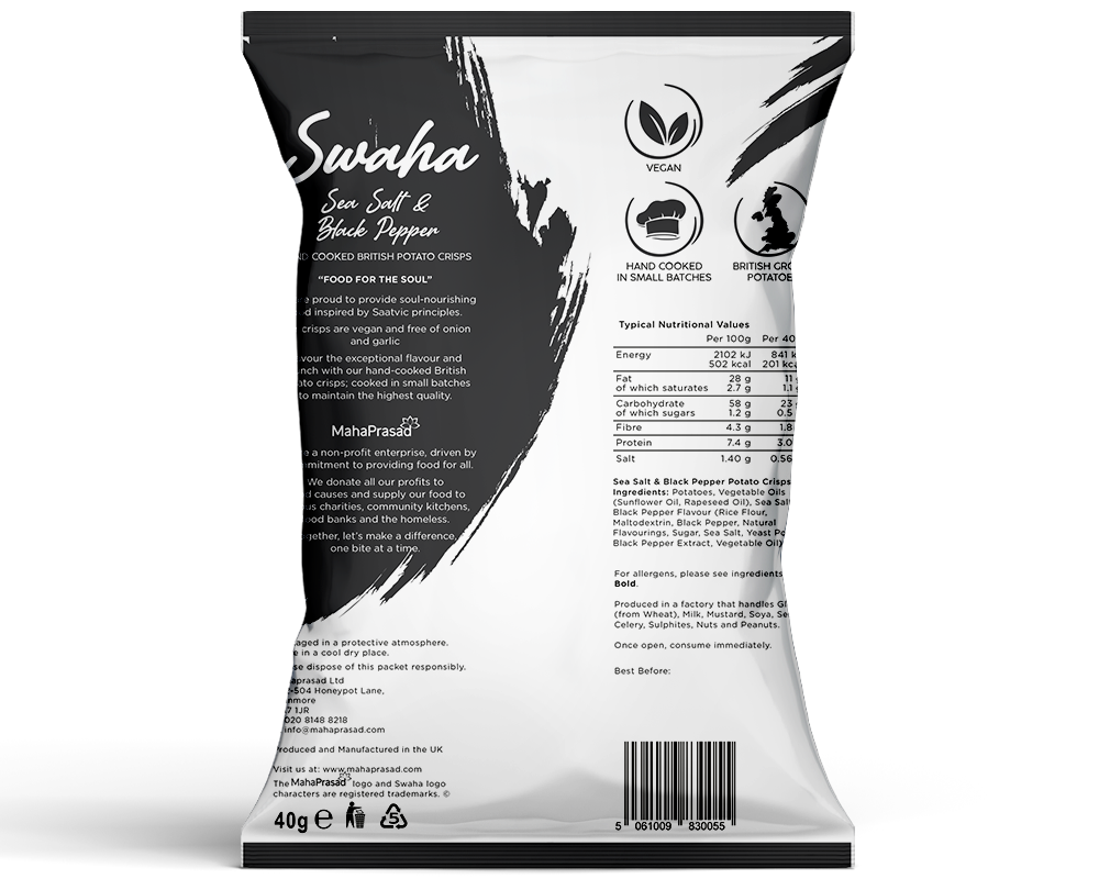 Sea Salt & Black Pepper 40g - Box of 24