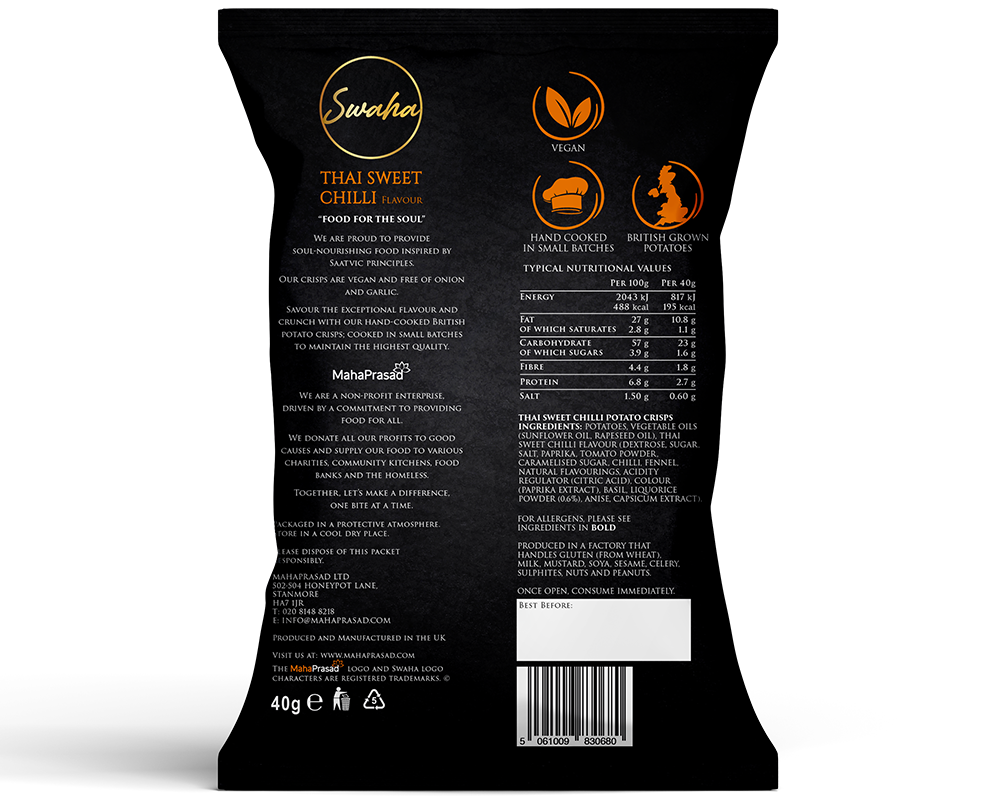 Crinkle Cut Thai Sweet Chilli 40g - Box of 24