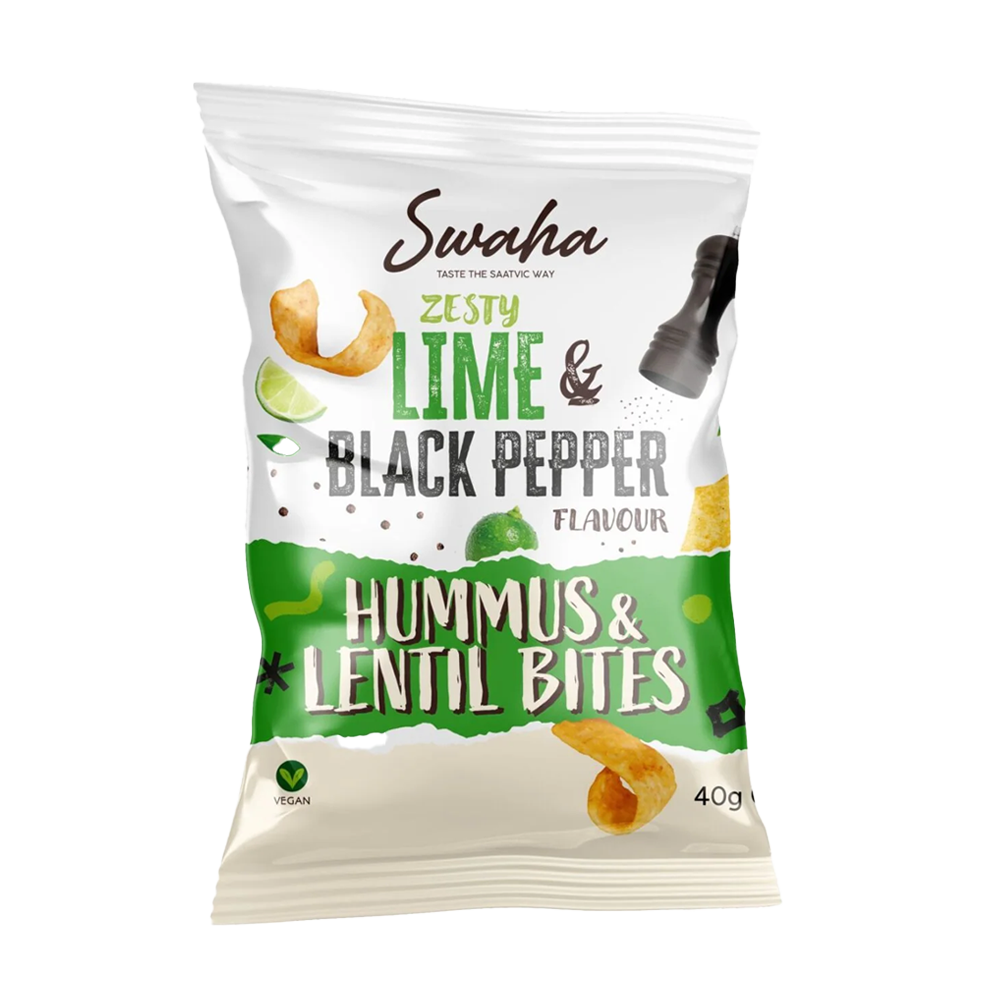 Lime and Black Pepper - Lentil Hummus Bites 40g - Box Of 24