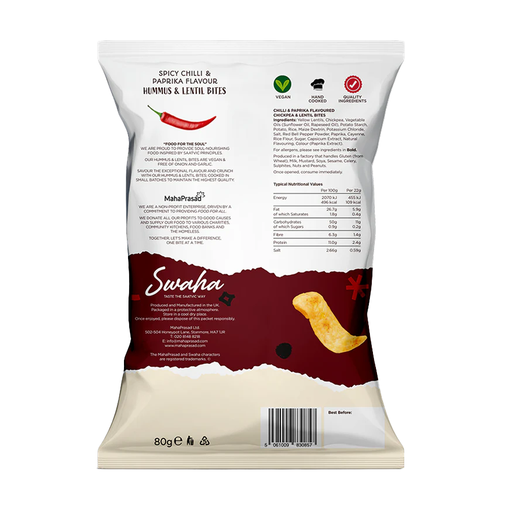 6 x Hummus & Lentil Bites 80g Mixed Box