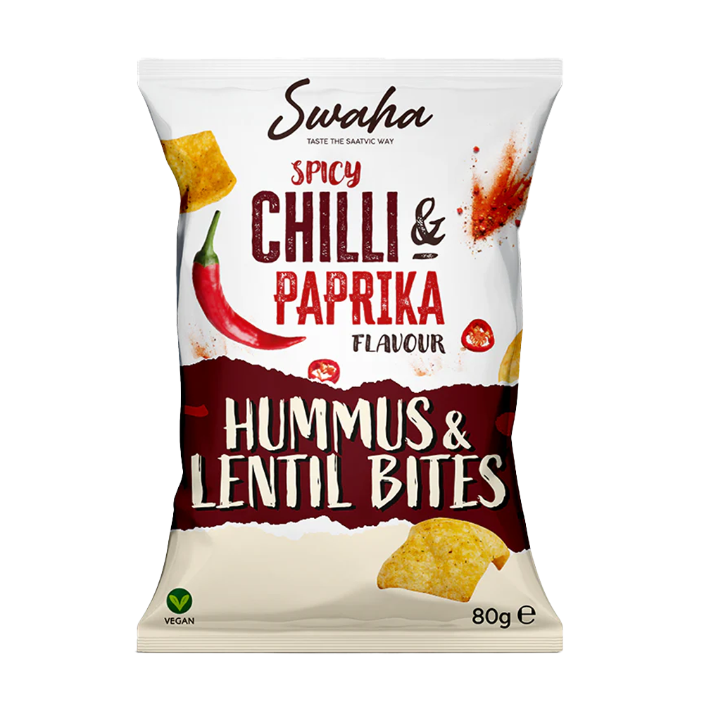 6 x Chilli & Paprika Hummus & Lentil Bites 80g