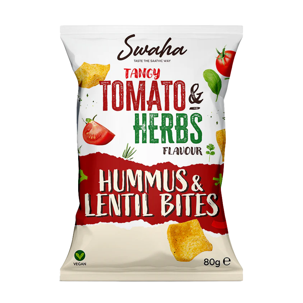 6 x Tangy Tomato & Herb Hummus & Lentil Bites 80g