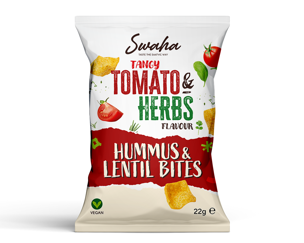 6 x Tangy Tomato & Herb Hummus & Lentil Bites 80g