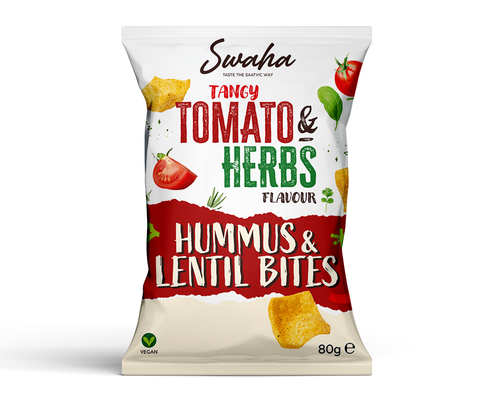 Tomato & Herbs Hummus & Lentil Bites 80g – Single